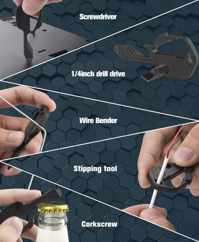 Keyzmo Multi Tool 24 In 1 Key Shaped Pocket Tool Multitool Key With Key Outdoor Keychain Tool Drill