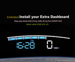 Eanop Hud Mirror 04 Car Head Up Display Obd2 Windshield Speed Projector Security Alarm Water