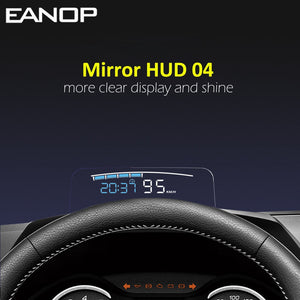 Eanop Hud Mirror 04 Car Head Up Display Obd2 Windshield Speed Projector Security Alarm Water