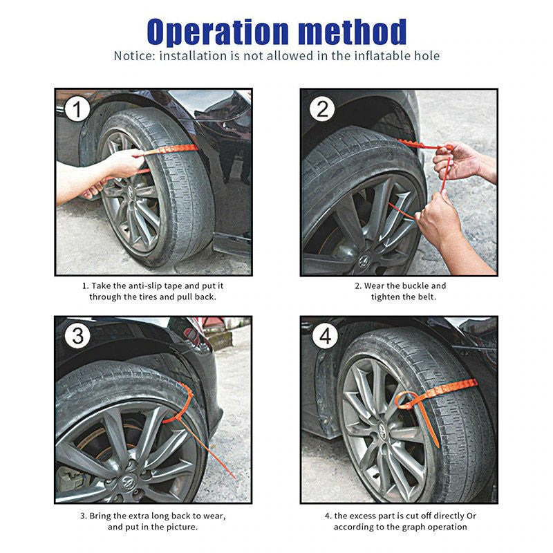 Reusable Anti Snow Chains Of Car