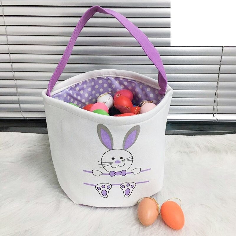 Bunny Easter Baskets For Kids Egg Tote Bag