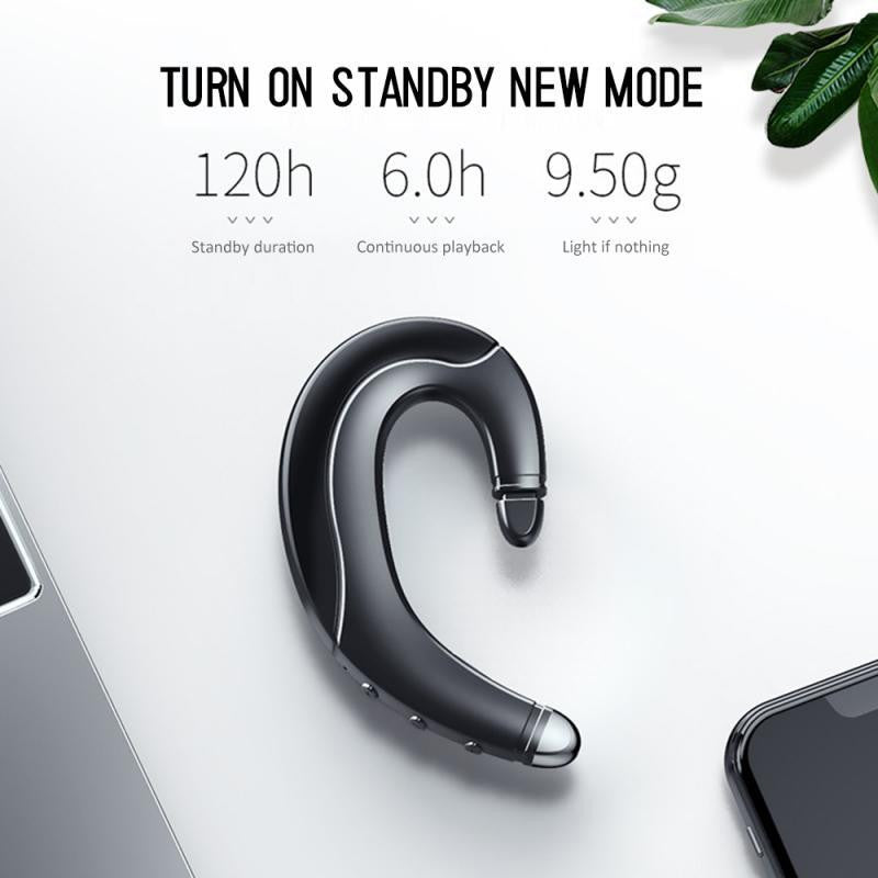 Wireless Bone Conduction Earphone Bluetooth 5 0 Headset 26636724-black