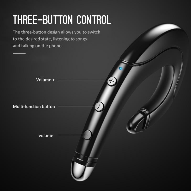 Wireless Bone Conduction Earphone Bluetooth 5 0 Headset 26636724-black