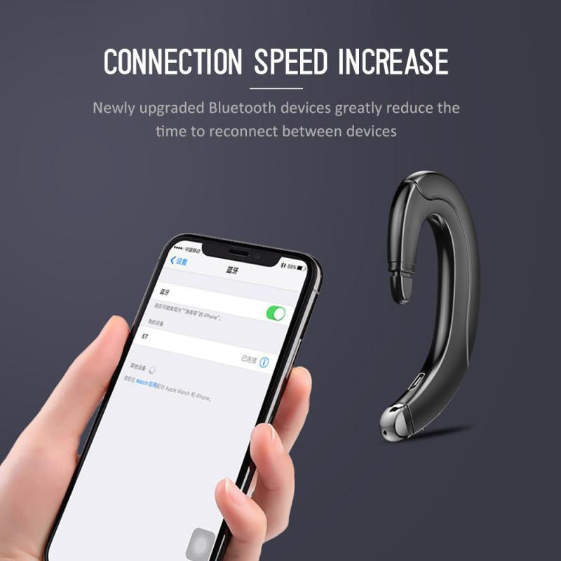 Wireless Bone Conduction Earphone Bluetooth 5 0 Headset 26636724-black