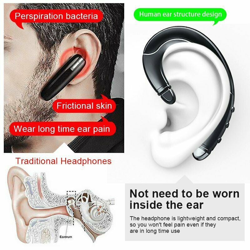 Wireless Bone Conduction Earphone Bluetooth 5 0 Headset 26636724-black