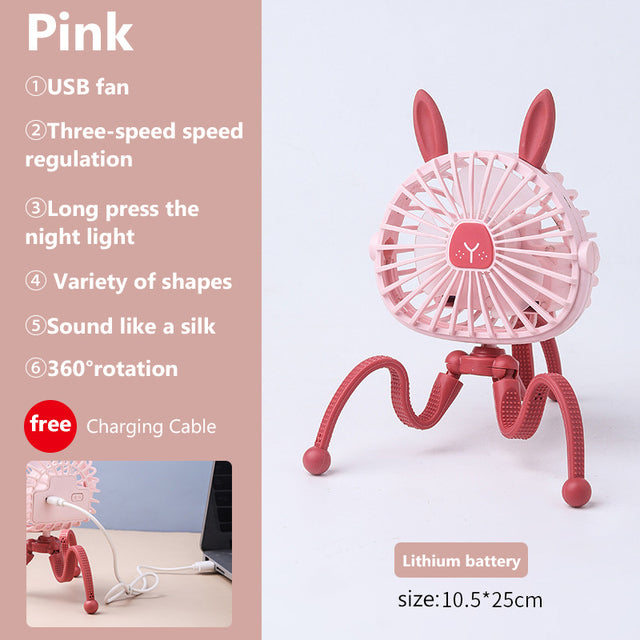 Rechargeable Stroller Fan For Baby