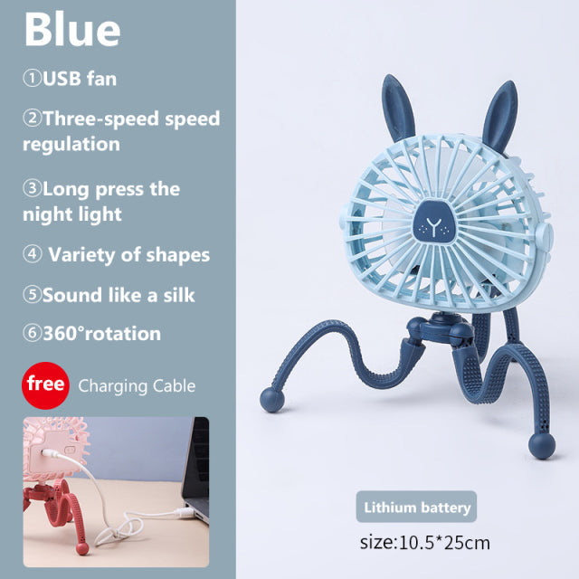 Rechargeable Stroller Fan For Baby