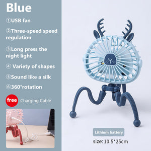 Rechargeable Stroller Fan For Baby