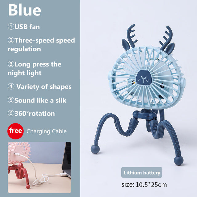 Rechargeable Stroller Fan For Baby