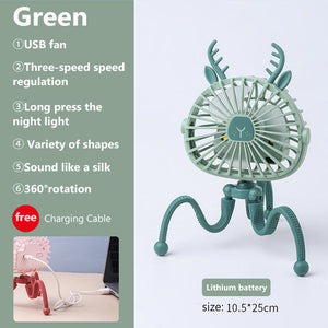 Rechargeable Stroller Fan For Baby