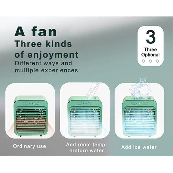 Rechargeable Mini Portable Air Conditioner 8142531035336-green
