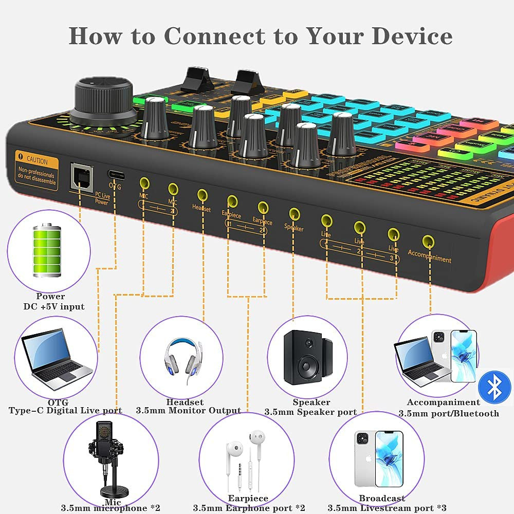 Voice Changer Live Board : Sound Mixer, Multiple Effects Streaming And Recording