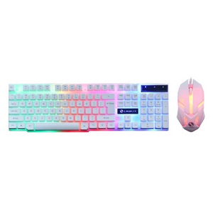 Wireless Gamer Keyboard And Mouse Set Competitive Usb Rainbow Backlight For Pc