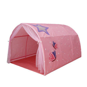 Premium Indoor Pop Up Bed Tent Kids Twin Size Over Bed Tent Topper