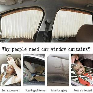 Slidenshade - Universal Magnetic Car Window Sunshade Sliding Curtain Uv Protection