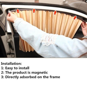 Slidenshade - Universal Magnetic Car Window Sunshade Sliding Curtain Uv Protection