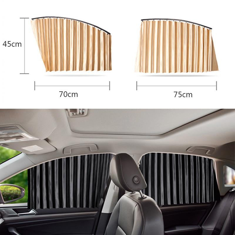 Slidenshade - Universal Magnetic Car Window Sunshade Sliding Curtain Uv Protection