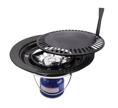Hunters Creek Portable Korean Outdoor Barbecue Gas Grill Pan Camping Gas Stove Plate Bbq Roasting Cooking Tool Sets