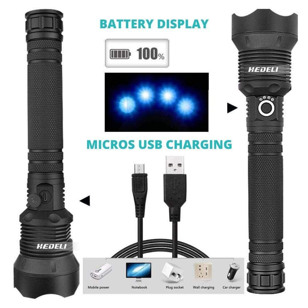 5000 Lumens Xhp70.2 Most Powerful Flashlight Worlds Brightest 93885150-50b