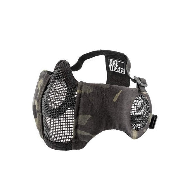 Tactical Foldable Mesh Mask With Ear Protection