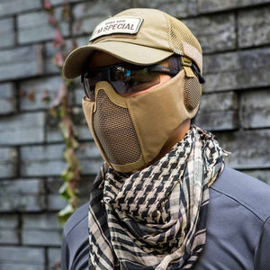 Tactical Foldable Mesh Mask With Ear Protection