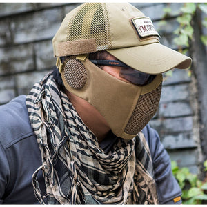 Tactical Foldable Mesh Mask With Ear Protection