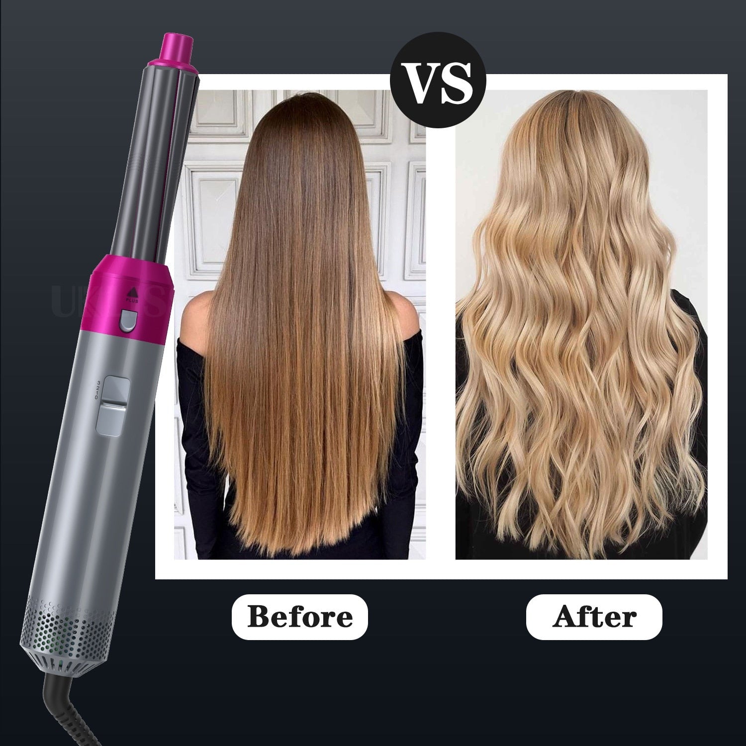 Multifunctional 5 In 1 Hair Styling Airwrap Straightener