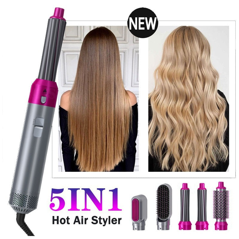 Multifunctional 5 In 1 Hair Styling Airwrap Straightener