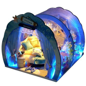 3D Under The Sea Ocean &Amp; Fish Room Tent Doll House For Children