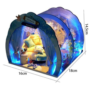 3D Under The Sea Ocean &Amp; Fish Room Tent Doll House For Children