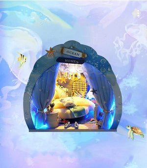 3D Under The Sea Ocean &Amp; Fish Room Tent Doll House For Children