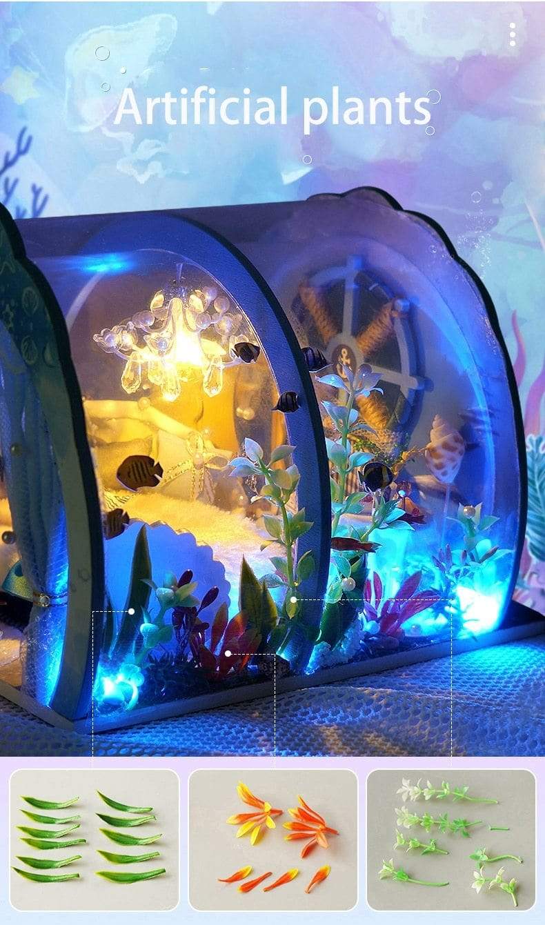 3D Under The Sea Ocean &Amp; Fish Room Tent Doll House For Children