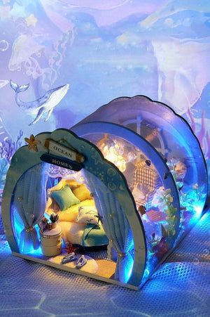 3D Under The Sea Ocean &Amp; Fish Room Tent Doll House For Children