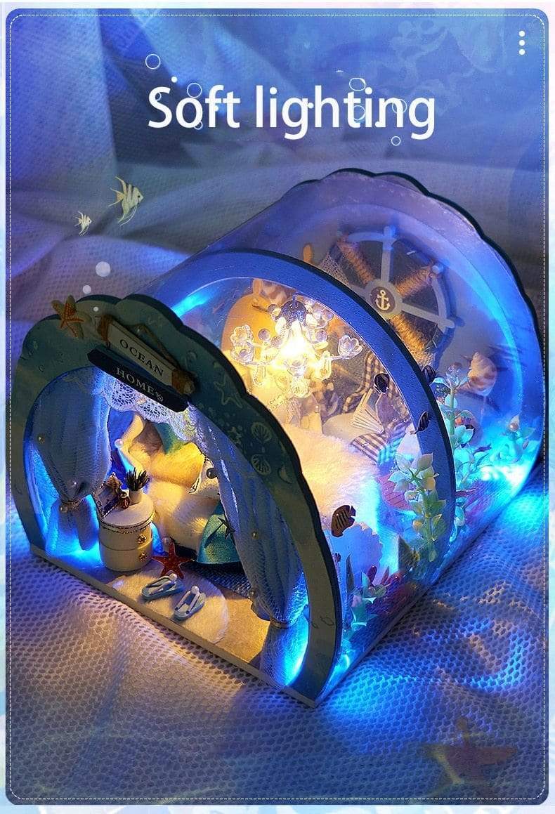 3D Under The Sea Ocean &Amp; Fish Room Tent Doll House For Children