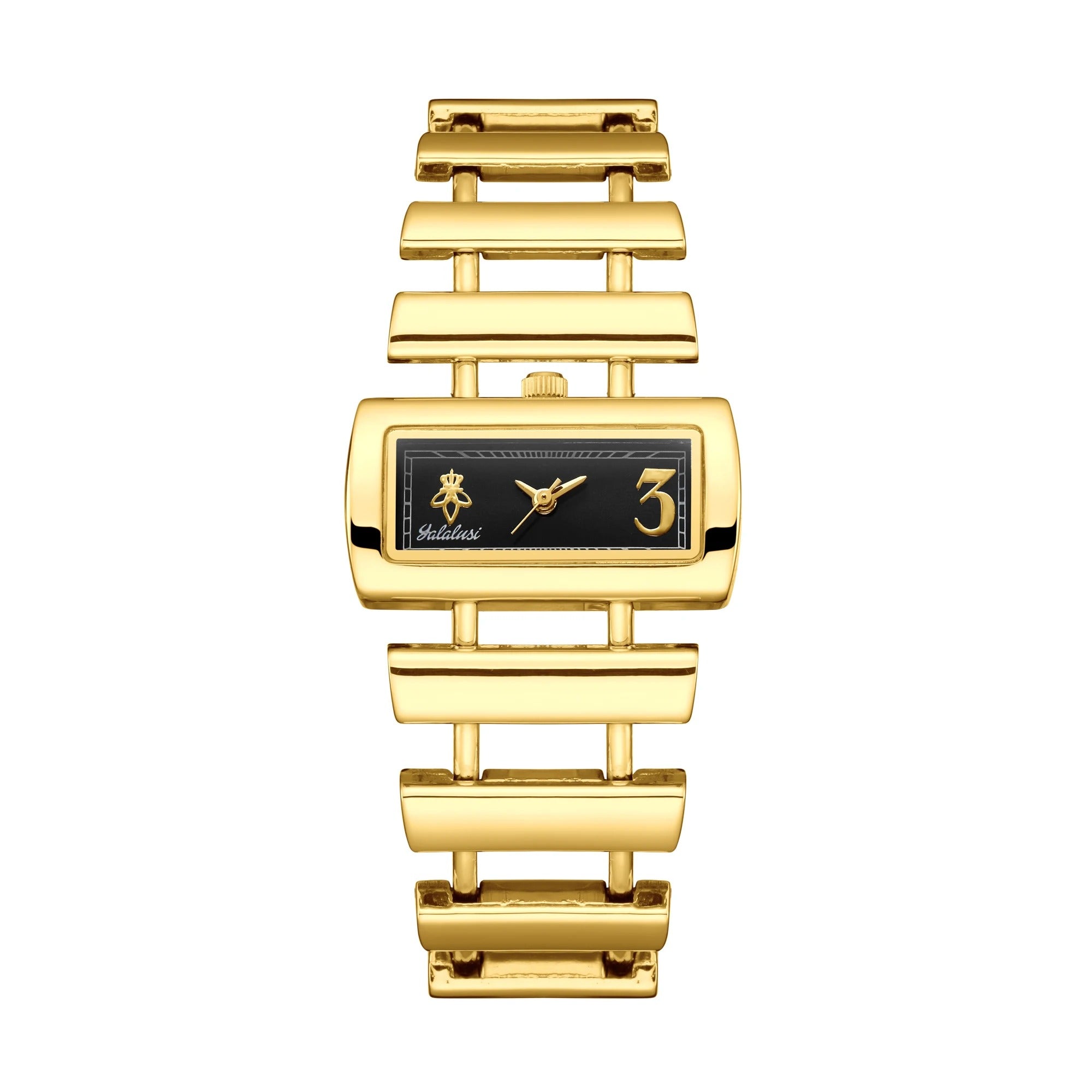 Gold Rectangle Women's Watch Dial 32mm - Gold Black