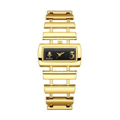 Gold Rectangle Women's Watch Dial 32mm - Gold Black