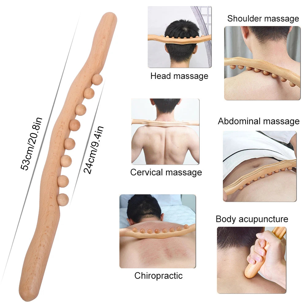 Double Row Wooden Massage Stick with 20 Beads 1005007038377436-al-1