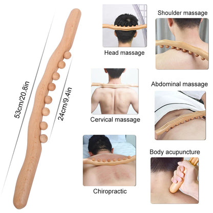 Double Row Wooden Massage Stick with 20 Beads 1005007038377436-al-1