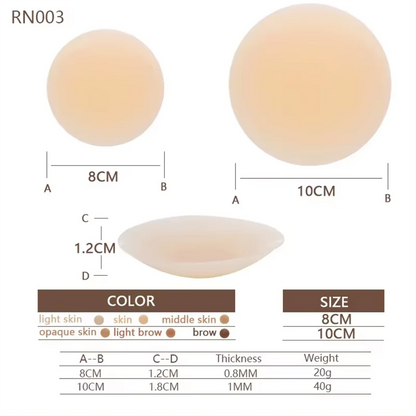Invisible Reusable Ultra-Thin Sweatproof Silicone Nipple Covers 9812733395278-3
