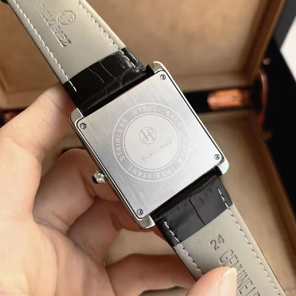 Luxury Square Watch for Men - Waterproof Calendar Quartz Clock 1005007527076842-al