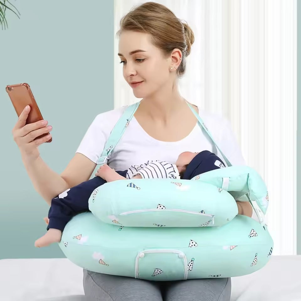 Comfortable Breastfeeding Pillow for Mom and Baby - Soft Nursing Pillow 264386