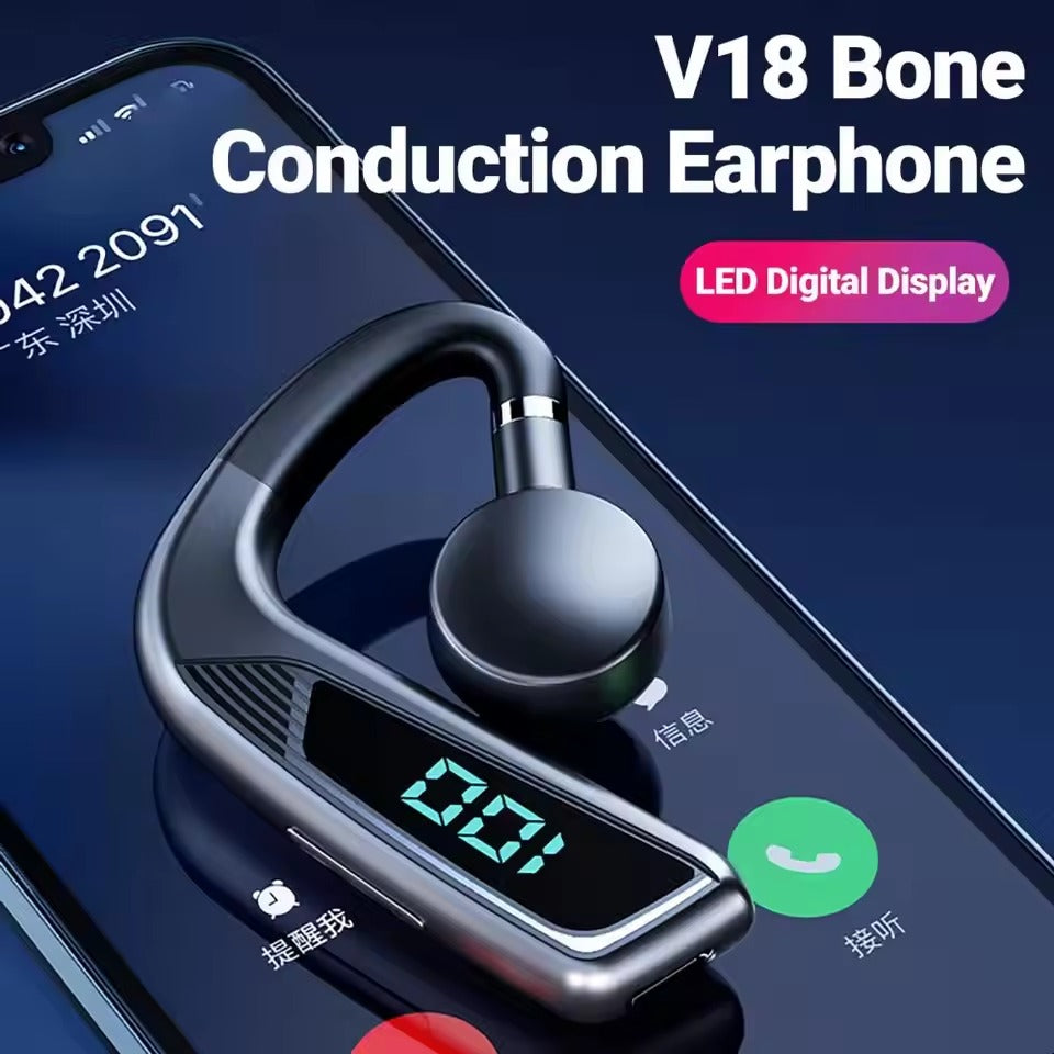 Lightweight Wireless Bluetooth Headset with Ear Hook - Noise Cancelling Sport Earbuds 1005007309838734-al