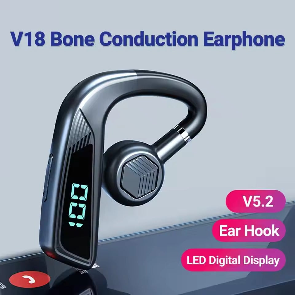 Lightweight Wireless Bluetooth Headset with Ear Hook - Noise Cancelling Sport Earbuds 1005007309838734-al