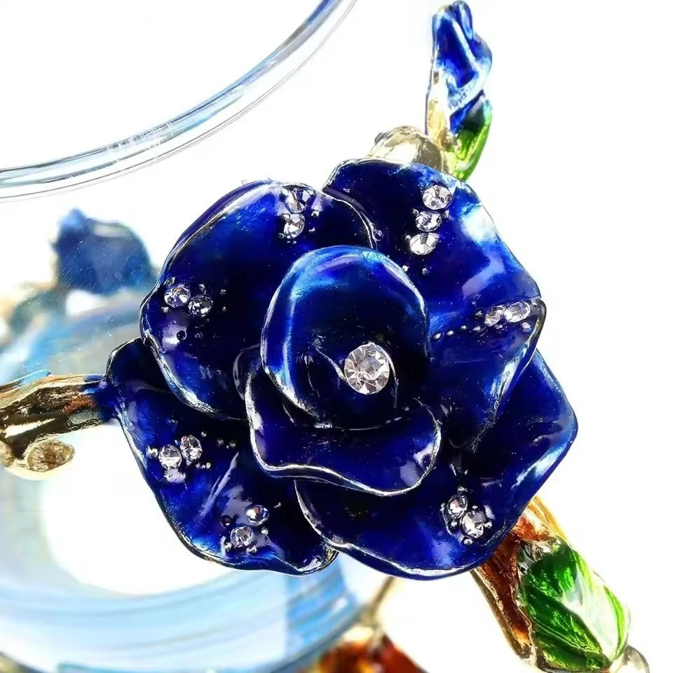 Handmade Enamel Butterfly Rose Cup (Various Designs) 263799