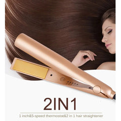 Titanium 2 in 1 Hair Straightener and Curler with Negative Ion