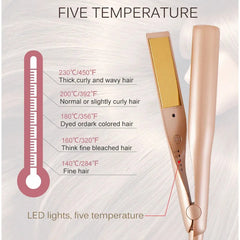 Titanium 2 in 1 Hair Straightener and Curler with Negative Ion