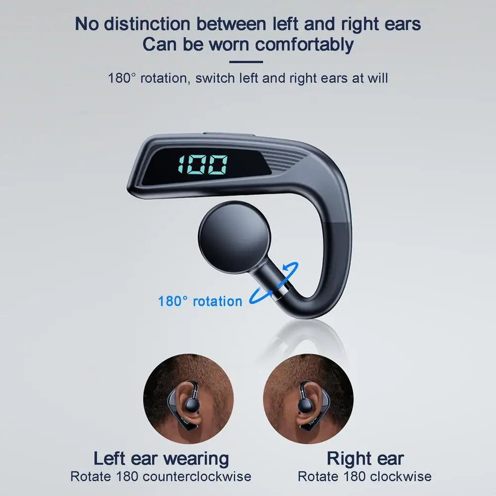 Lightweight Wireless Bluetooth Headset with Ear Hook - Noise Cancelling Sport Earbuds 1005007309838734-al