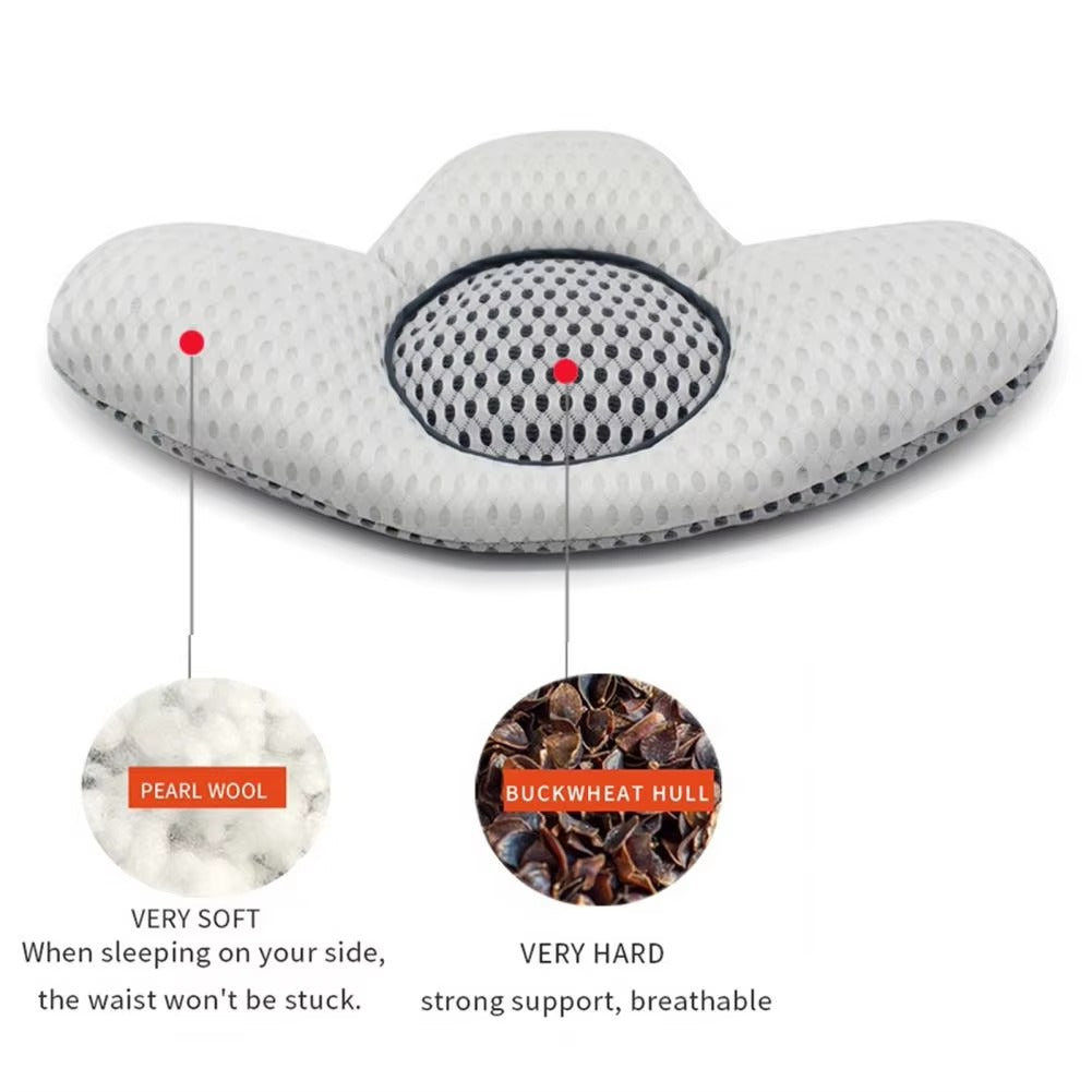 Portable Ergonomic Lumbar Support Pillow for Lower Back Pain When Sleeping 343753