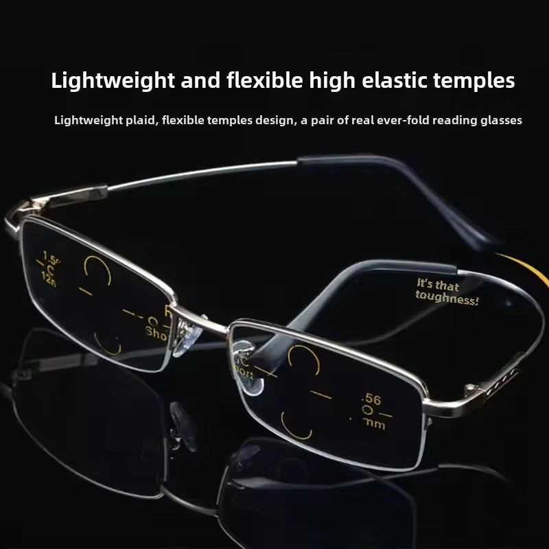Dual-Use Progressive Multifocal Reading Glasses – Near-Far Vision Glasses for Seniors and Presbyopia