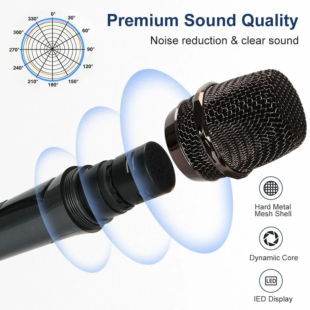 Karaoke Wireless Microphone System Rechargeable Mic for Speeches 1005007454640801-al